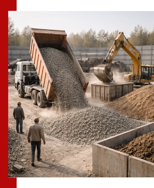 Доставка нерудных материалов с погрузкой и разгрузкой в Клинцах