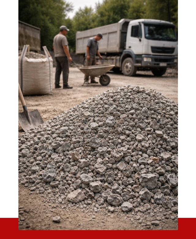 Гранитный щебень фракция 20-40 в Клинцах от 3327 руб. ПРОНЕРУДКлы