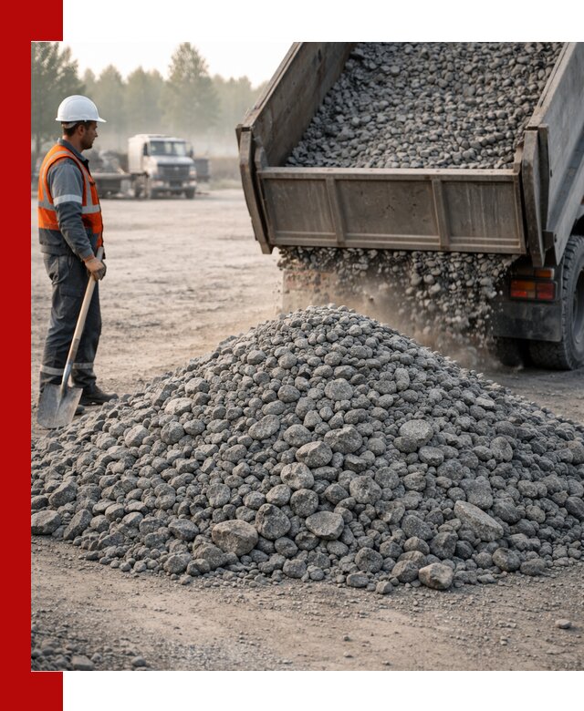 Гранитный щебень фракции 100–201 для строительства в Клинцах