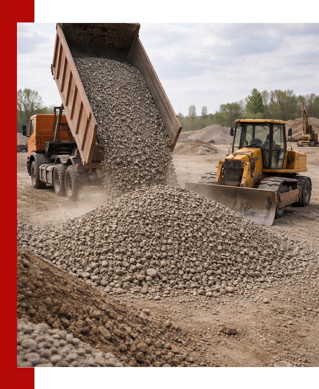 Доставка гравийного щебня фракции 40-70 в Клинцах