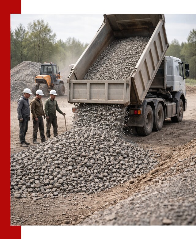 Доставка гравийного щебня фракции 70-120 в Клинцах