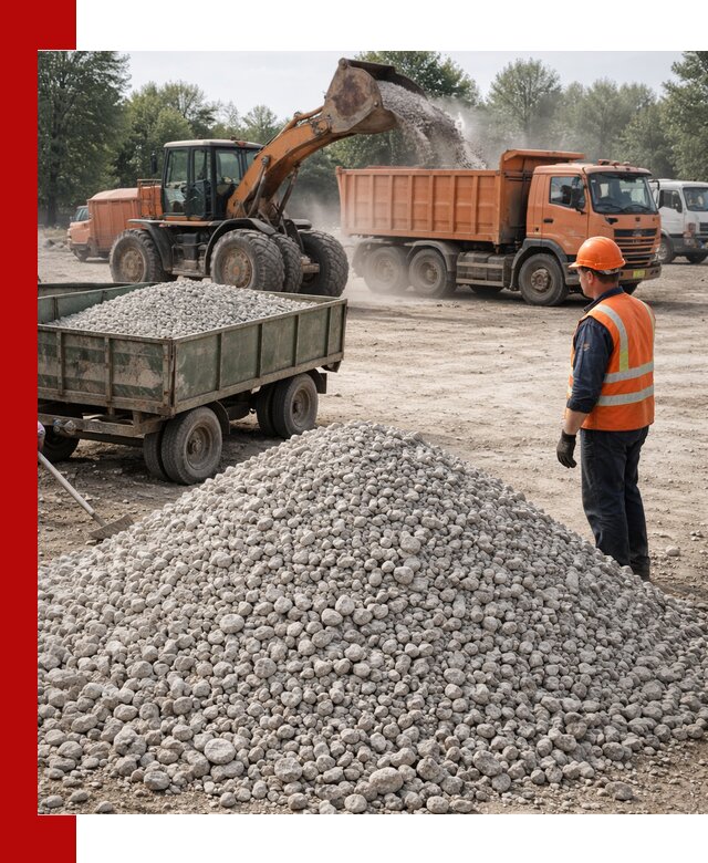 Доставка известнякового щебня фракция 20–40 в Клинцах