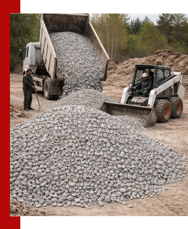 Доставка доломитового щебня в Клинцах напрямую от карьера