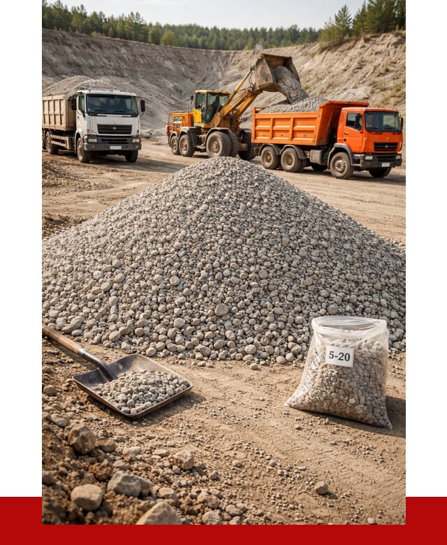 Доломитовый щебень фр. 5-20 в Клинцах от 4366 р. | ПРОНЕРУДКлы