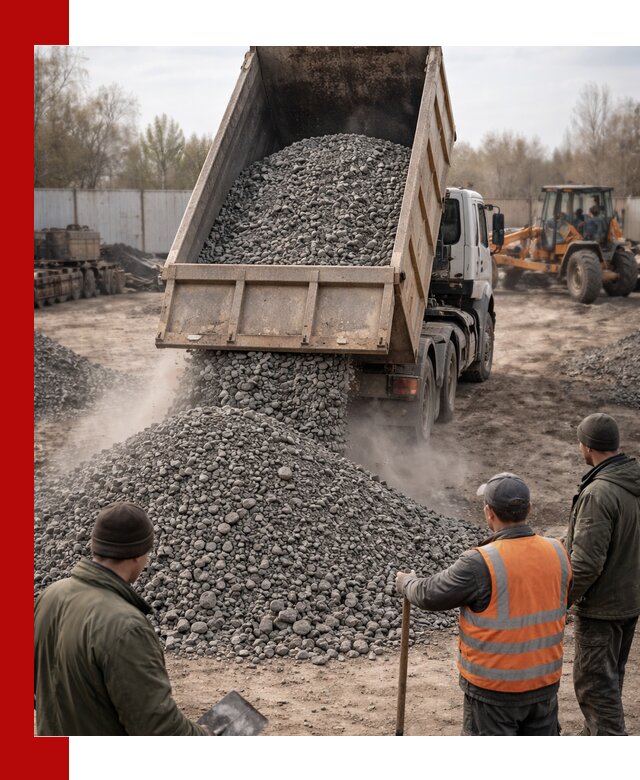 Доставка шлакового щебня в удобные сроки по выгодной цене в Клинцах
