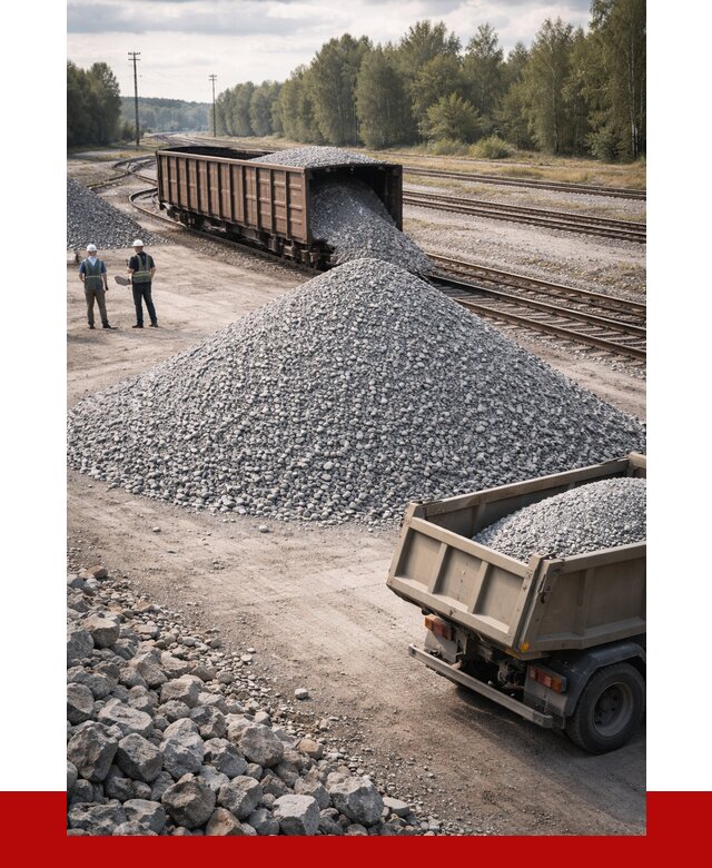 Железнодорожный щебень 20-60 в Клинцах от 1767 р. | ПРОНЕРУДКлы