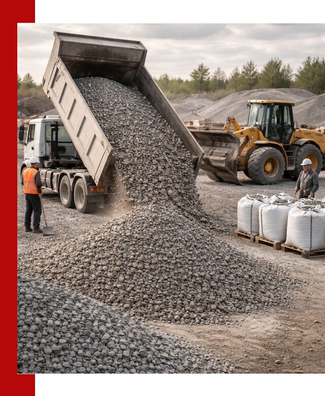 Бетонный щебень фракция 5–20 с доставкой в Клинцах