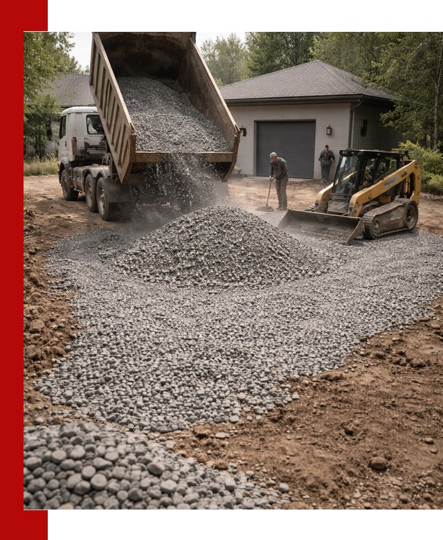 Щебень для парковки в Клинцах: доставка и укладка качественного материала