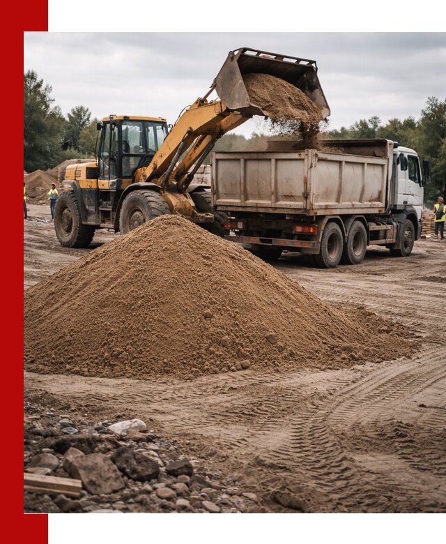 Доставка речного песка навалом в Клинцах быстро и выгодно