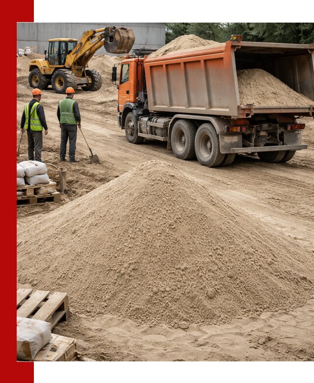 Доставка и продажа мытого речного песка в Клинцах