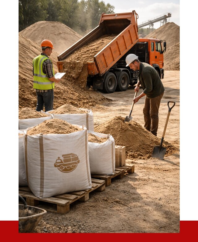 Строительный песок в Клинцах от 2287 р. с доставкой, ПРОНЕРУДКлы