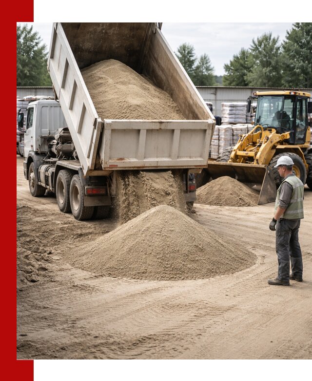 Поставка и доставка песка для бетона в Клинцах