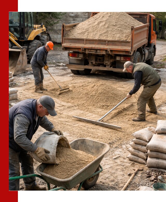 Поставка песка для стяжки в Клинцах с быстрой доставкой