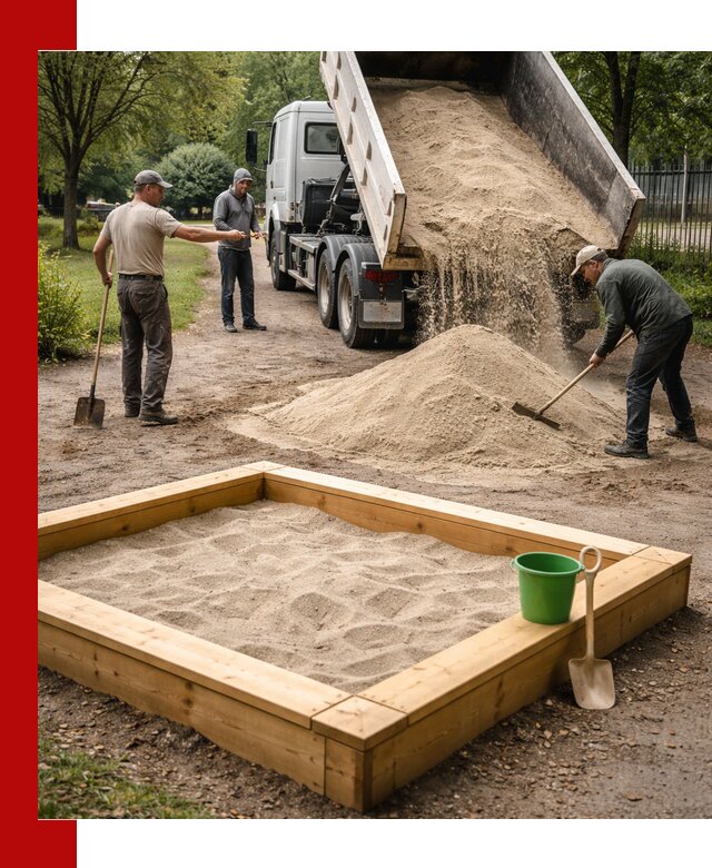 Песок для песочницы с доставкой в Клинцах недорого и чистый