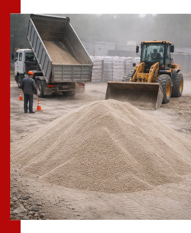 Кварцевый песок фракция 0–8 для стройработ в Клинцах