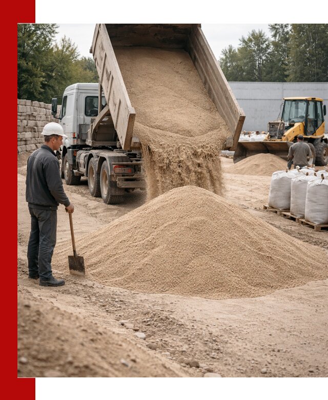 Кварцевый песок фракция 0–3 мм с доставкой в Клинцах