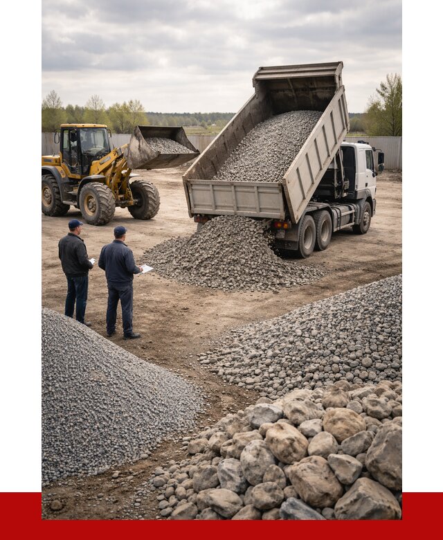 Гравий и камень с доставкой в Клинцах от 4366 р. - ПРОНЕРУДКлы