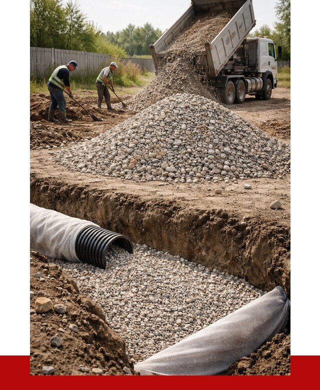 Гравий для дренажа в Клинцах от 2287 р., доставка ПРОНЕРУДКлы