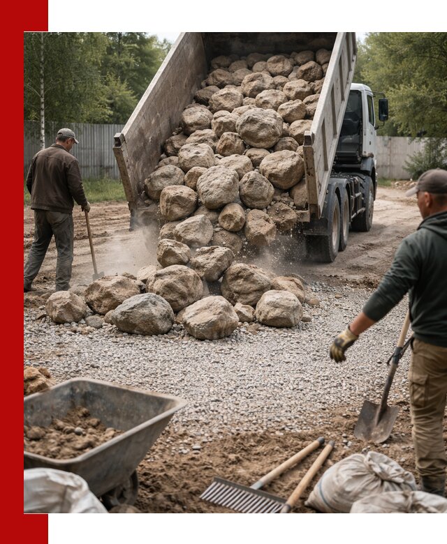 Доставка и укладка булыжника в Клинцах