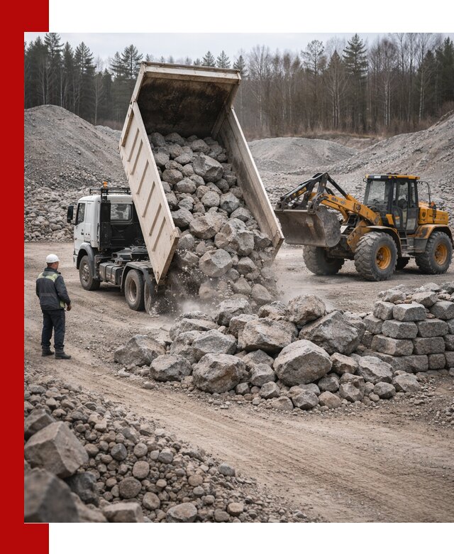 Доставка и продажа бутового гранитного камня в Клинцах