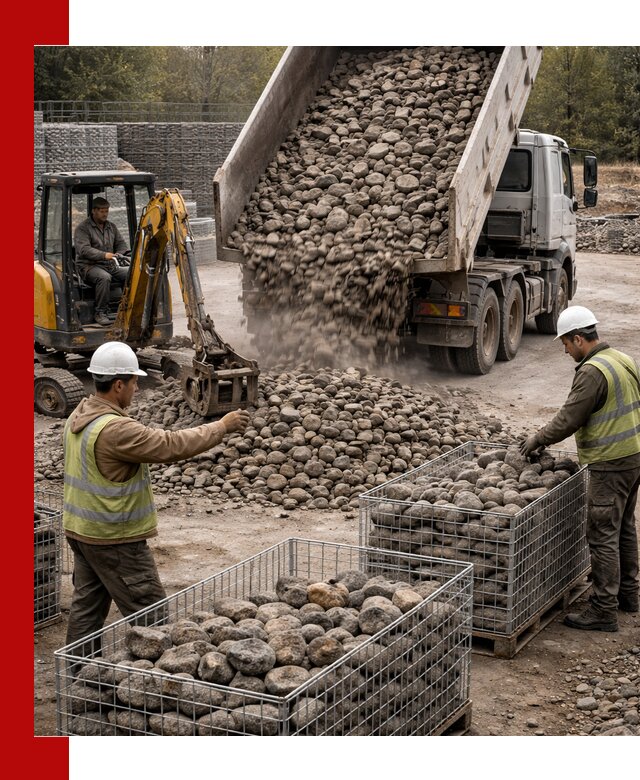 Камень для габионов фракция 100–201 в Клинцах