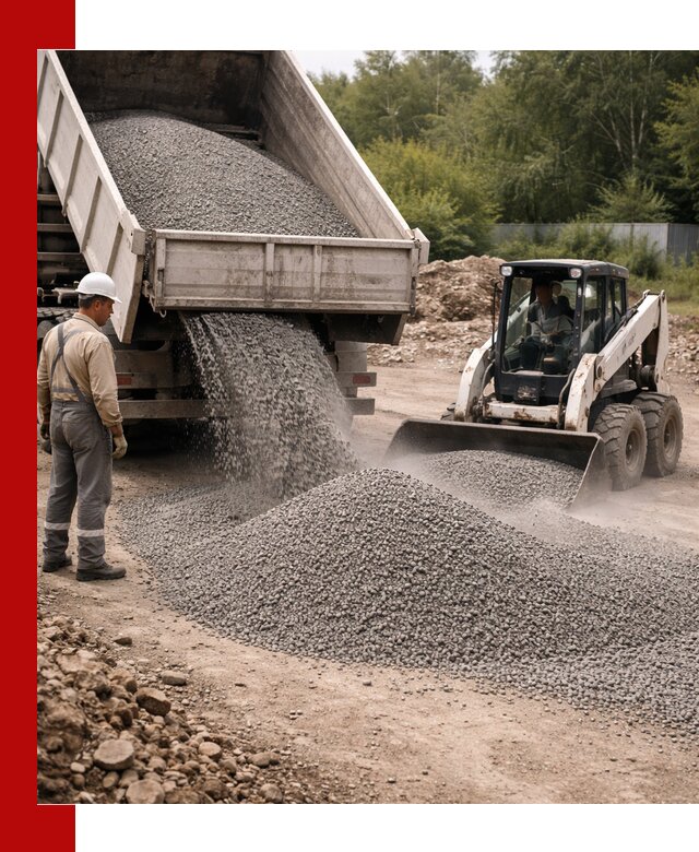 Доставка гравийного отсева 0-5 в Клинцах оптом и в розницу