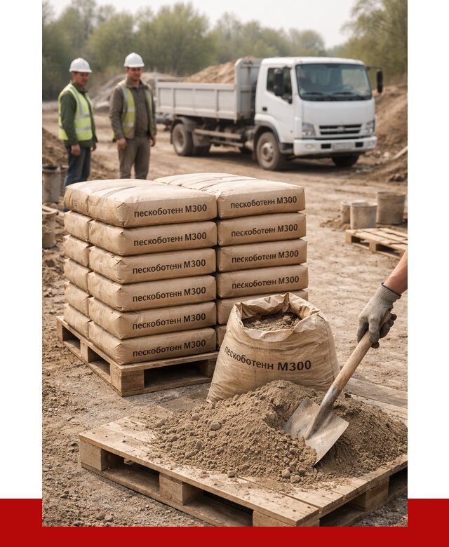 Пескобетон М300 в Клинцах с доставкой от 4834 р. за куб | ПРОНЕРУДКлы