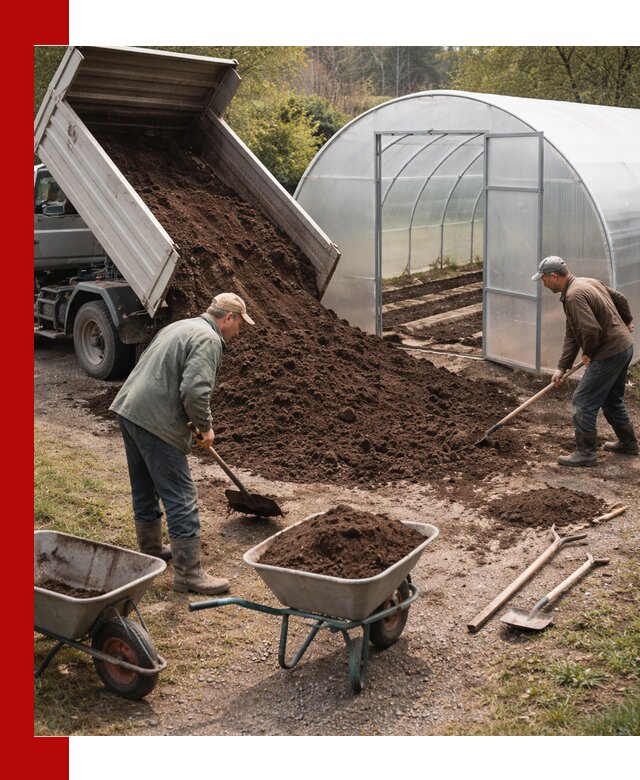 Грунт для теплицы с доставкой в Клинцах — плодородный субстрат под растения