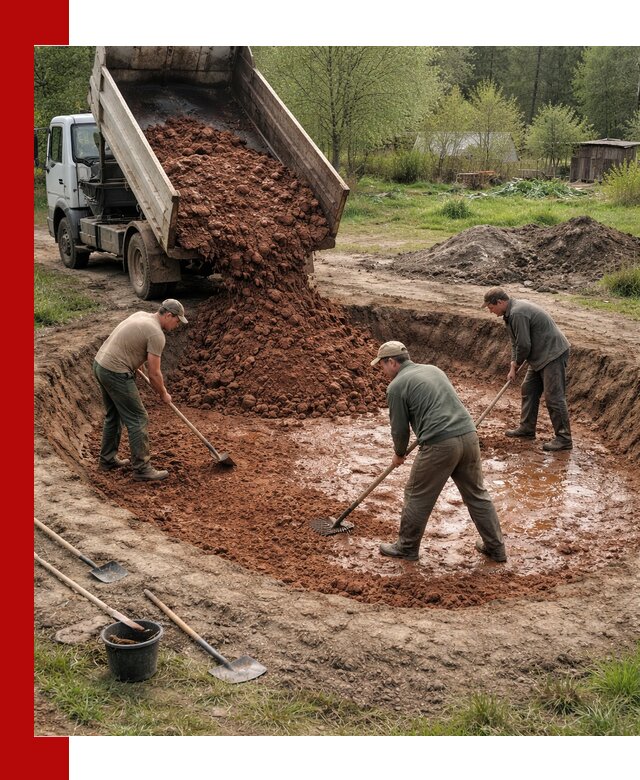 Купить качественную глину для пруда в Клинцах