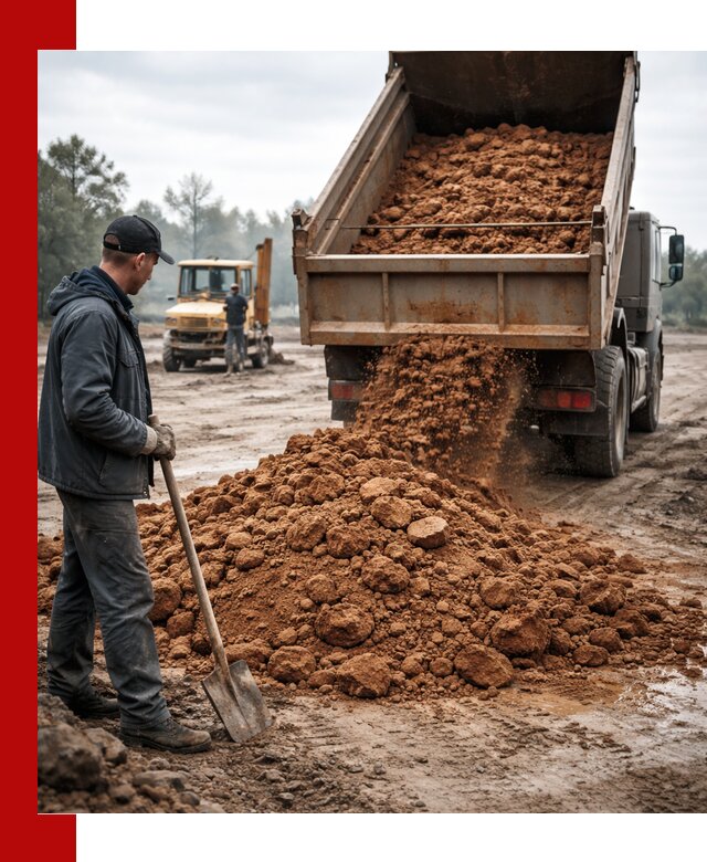 Глина для засыпки в Клинцах с доставкой самосвалами