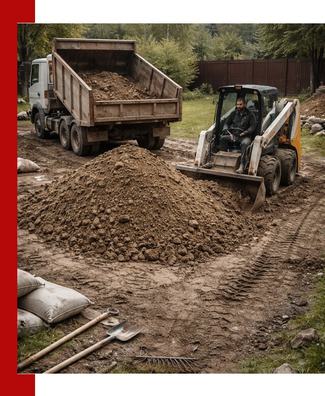 Суглинок для планировки участков в Клинцах с доставкой и выгрузкой