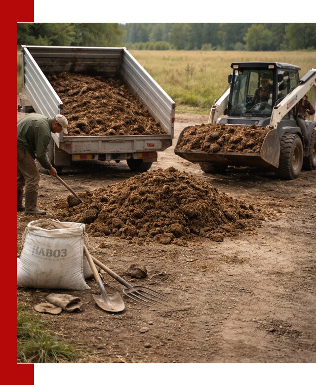 Доставка конского навоза в Клинцах с разгрузкой и доставкой на объект