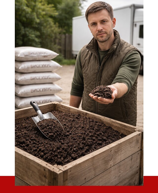 Купить биогумус в Клинцах с доставкой от 8837 р. за куб | ПРОНЕРУДКлы