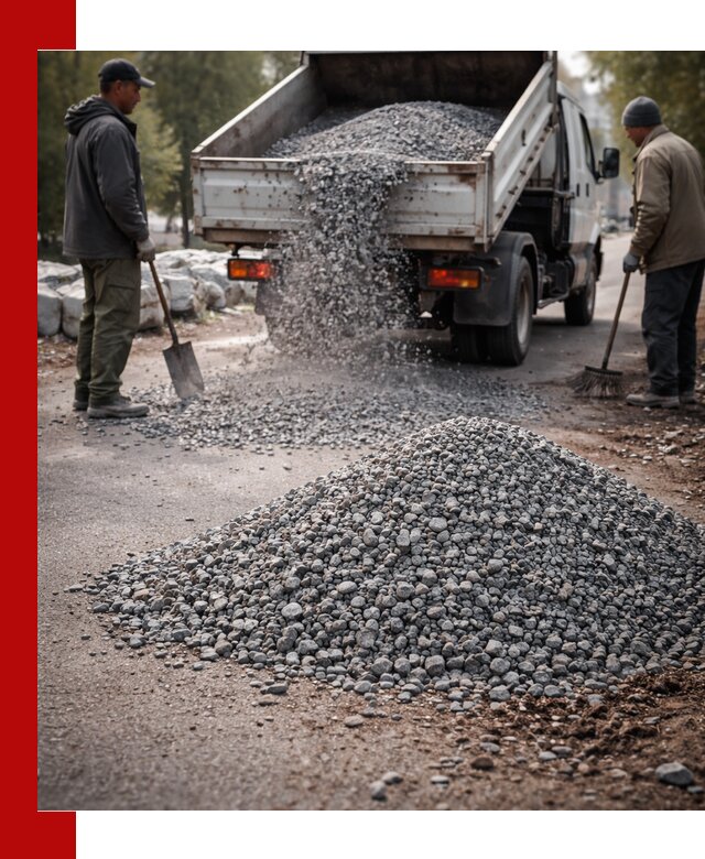 Гранитная крошка для посыпки дорог и тротуаров в Клинцах