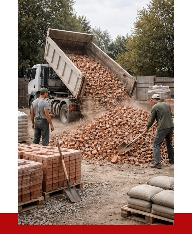 Бой кирпича в Клинцах с доставкой от 4366 руб/куб | ПРОНЕРУДКлы