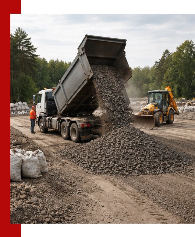 Доставка дробленого асфальта в Клинцах для дорожных работ