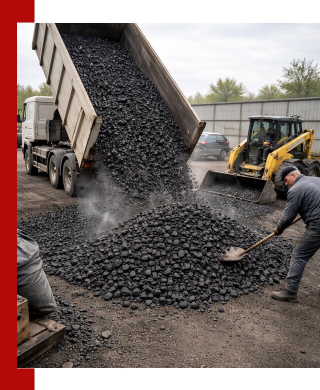 Доставка угля орех в Клинцах оптом и в розницу