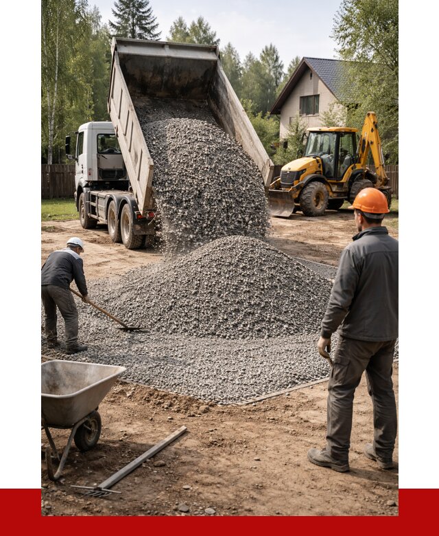 Отсыпка участка щебнем в Клинцах от 6757 р. ПРОНЕРУДКлы