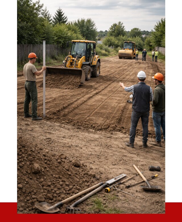 Планировка участка грунтом в Клинцах от 4678 р ПРОНЕРУДКлы