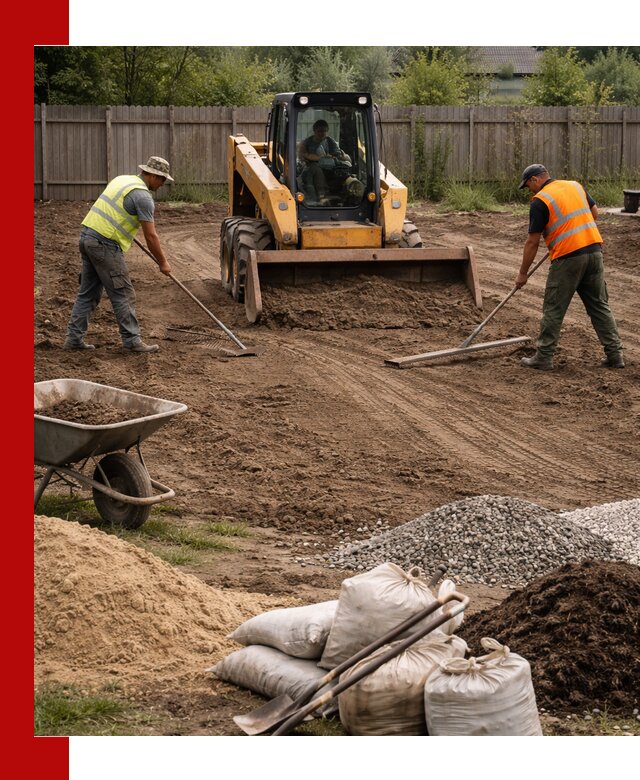 Выравнивание участка под строительство и благоустройство в Клинцах