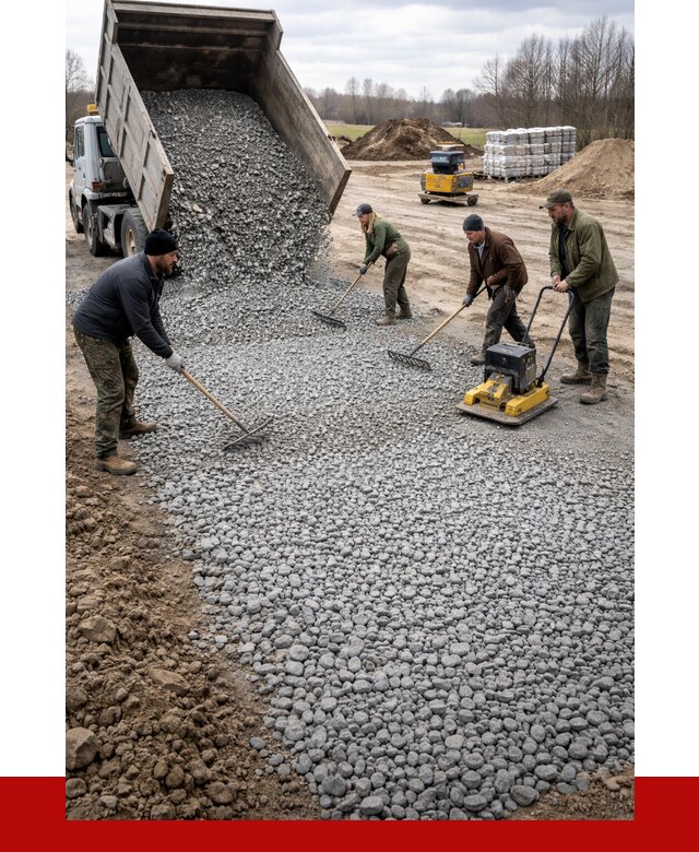 Устройство щебеночной подушки в Клинцах от 4678 р. ПРОНЕРУДКлы